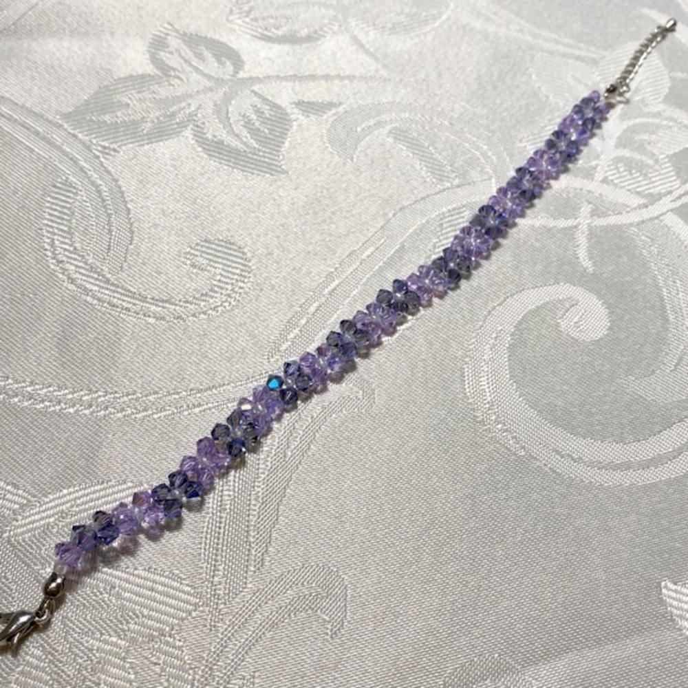 Swarovski Crystal Purple Flower Bracelet